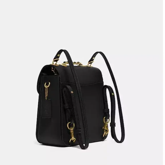 Coach Madison Convertible Backpack 18 in Black Leather - Picture 2 of 13